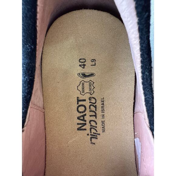 Naot Sea Mary Jane Casual Shoes Women's EU40 9-9.5 Black Leather Suede Swirl - Picture 9 of 9